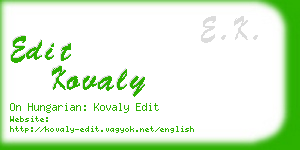 edit kovaly business card
